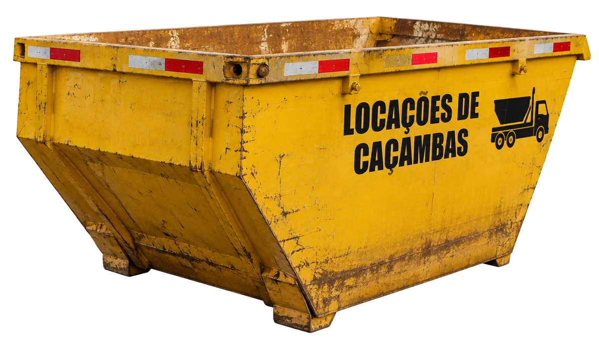 Caçamba amarela de 3 metros cúbicos